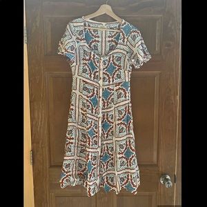 Anthropologie Printed Sun Dress - Small/Med